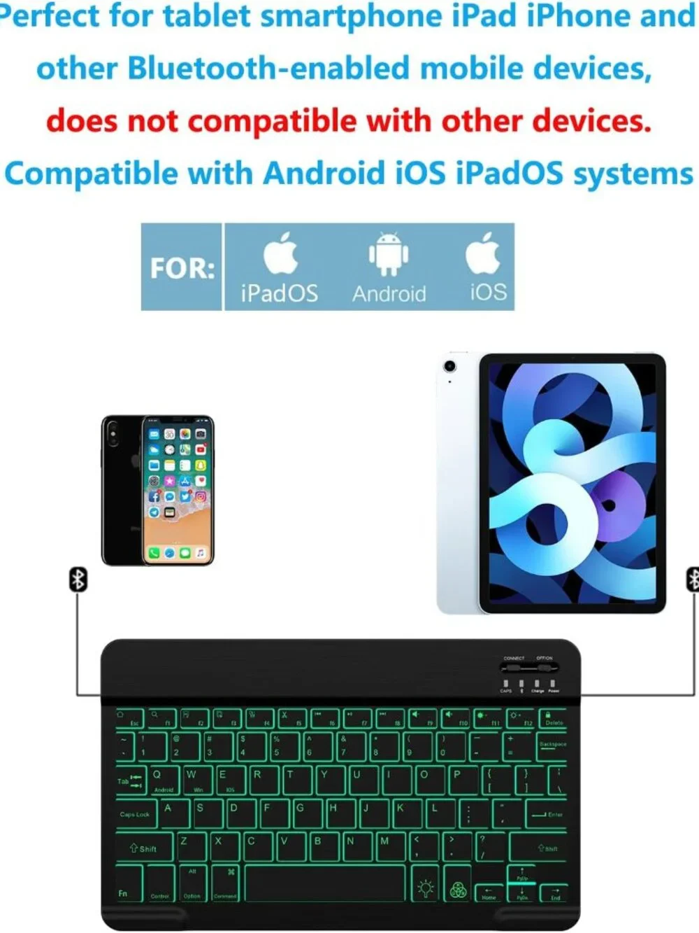 Like New Small Portable Wireless Rechargeable Keyboard